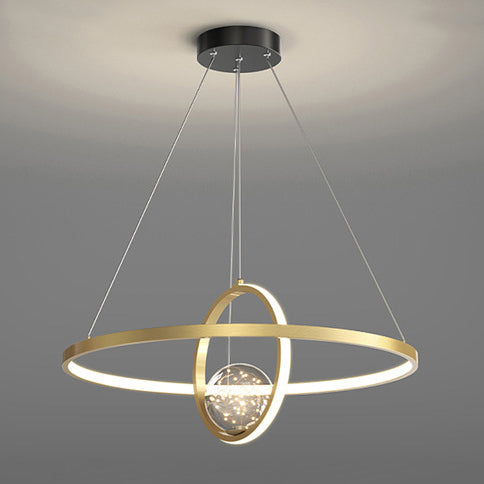 Contemporary Iron Round Globe LED Chandelier