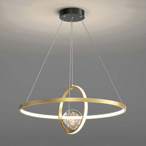 Contemporary Iron Round Globe LED Chandelier