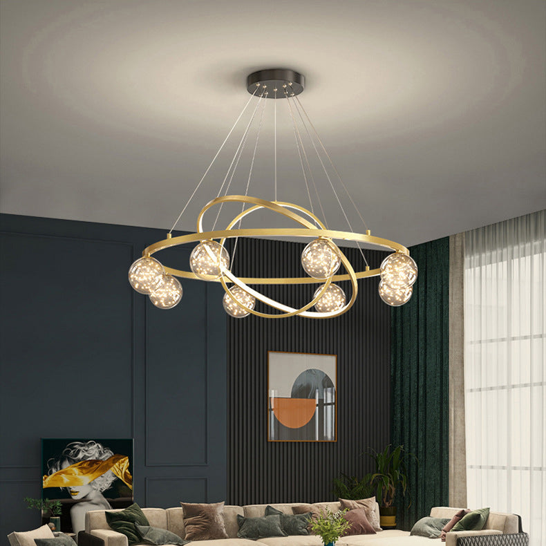 Contemporary Iron Round Globe LED Chandelier