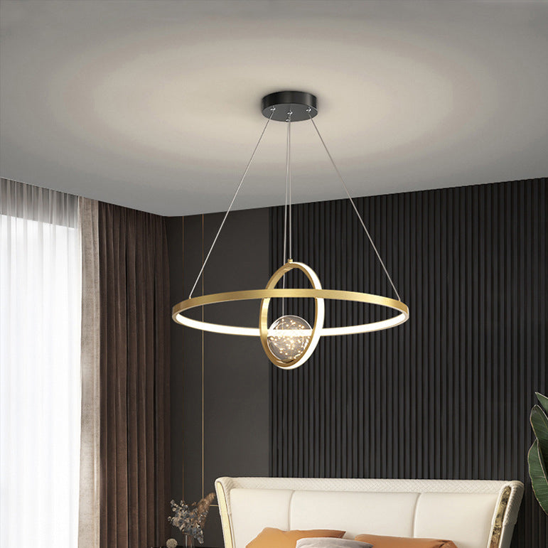 Contemporary Iron Round Globe LED Chandelier
