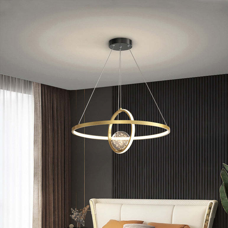 Contemporary Iron Round Globe LED Chandelier