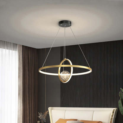 Contemporary Iron Round Globe LED Chandelier