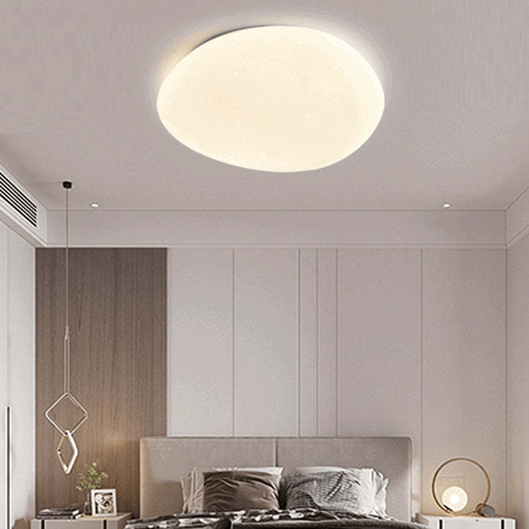 Minimalist Metal Acrylic Pebble LED Flush Mount Light