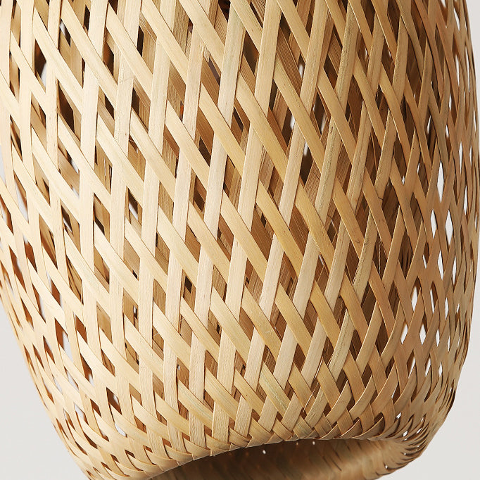 Scandinavian Rubberwood 1-Light Ceiling Light