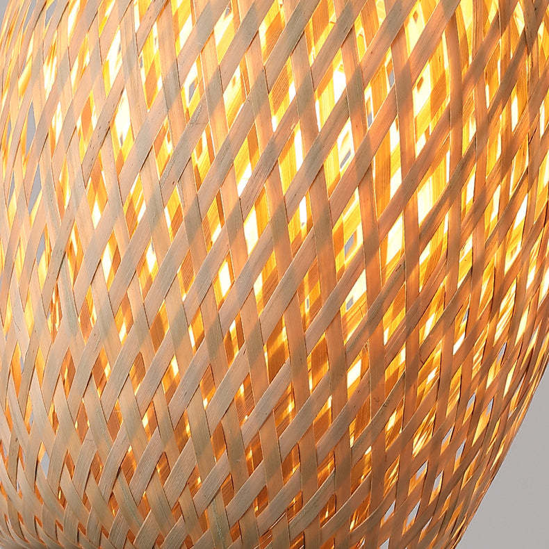 Scandinavian Rubberwood 1-Light Ceiling Light