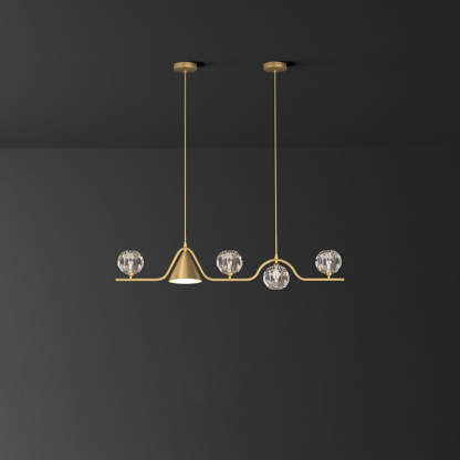 Scandinavian Conical Linear Island Chandelier