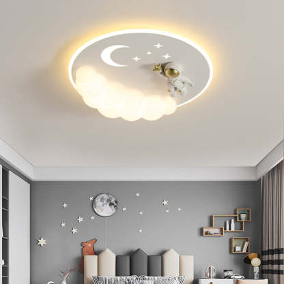 Art Deco Astronaut Mermaid Angel LED Flush Ceiling Light