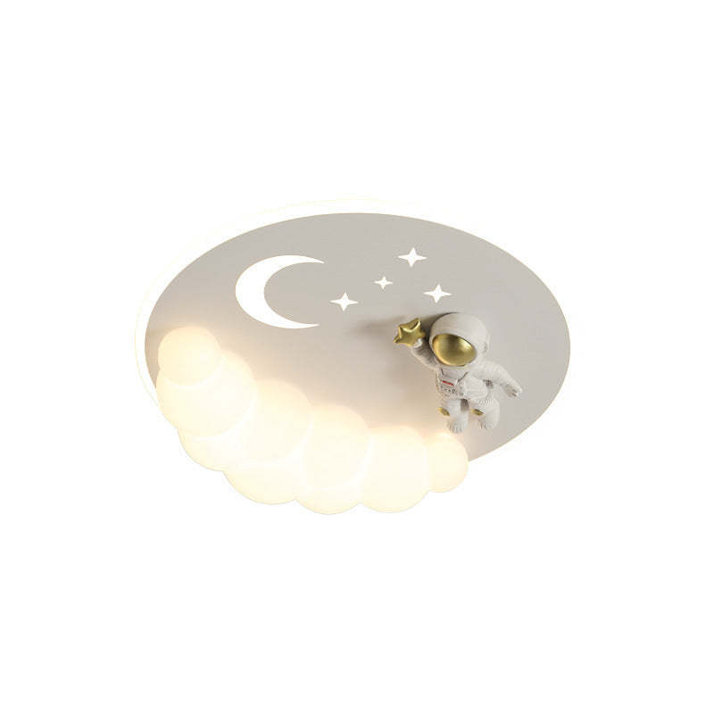 Art Deco Astronaut Mermaid Angel LED Flush Ceiling Light