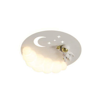 Art Deco Astronaut Mermaid Angel LED Flush Ceiling Light
