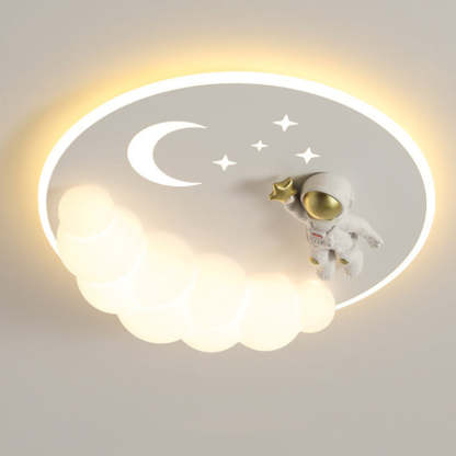 Art Deco Astronaut Mermaid Angel LED Flush Ceiling Light