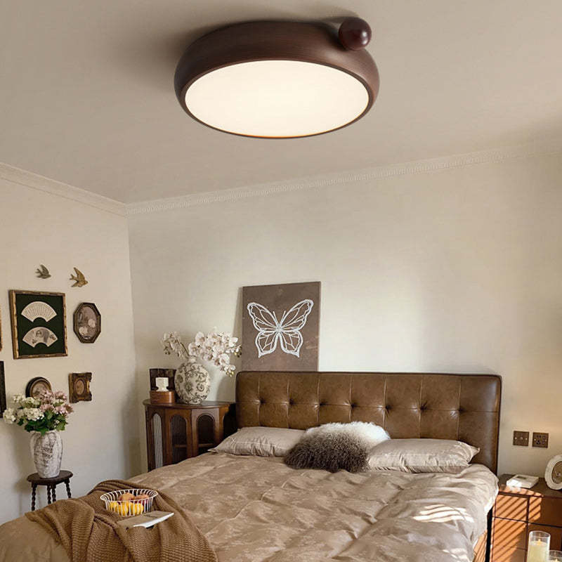 Chinese Acrylic Iron Globe Round LED Flush Mount Light