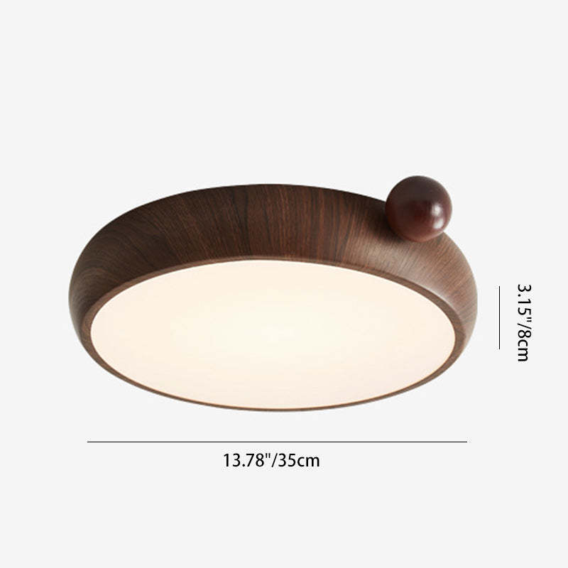 Chinese Acrylic Iron Globe Round LED Flush Mount Light