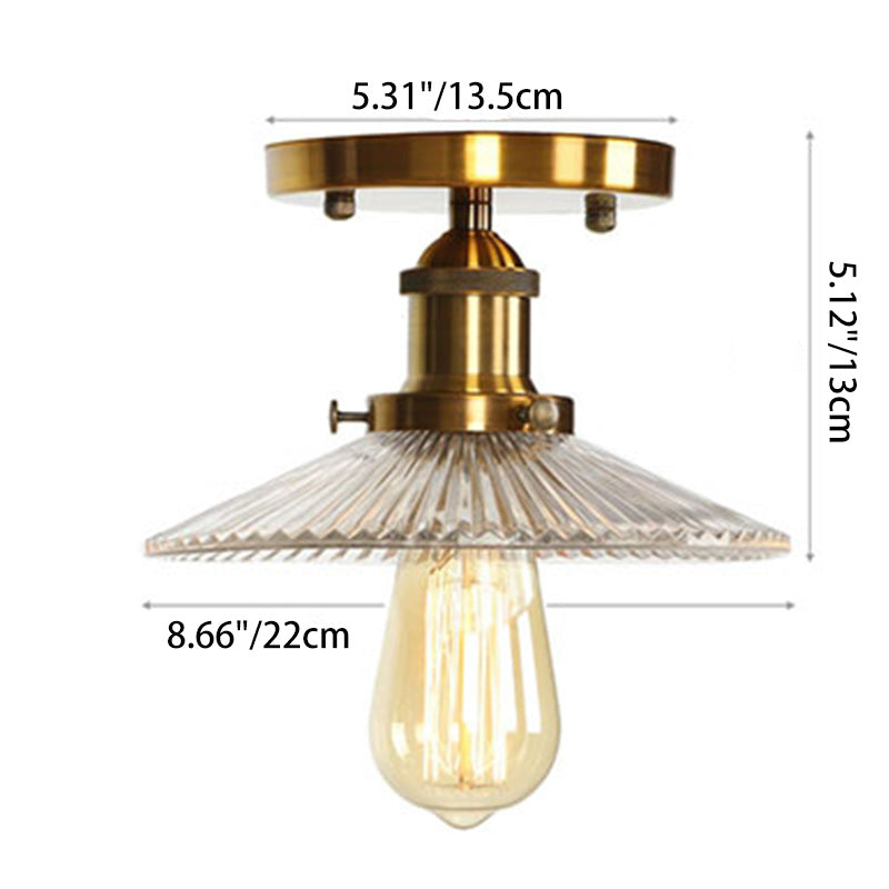 Scandinavian Aluminum Fan-Shaped Ceiling Light