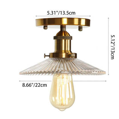 Scandinavian Aluminum Fan-Shaped Ceiling Light