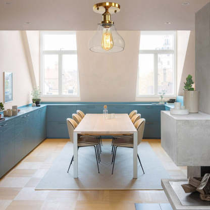Scandinavian Aluminum Fan-Shaped Ceiling Light