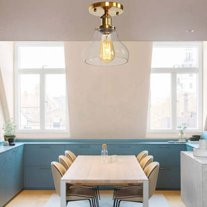Scandinavian Aluminum Fan-Shaped Ceiling Light