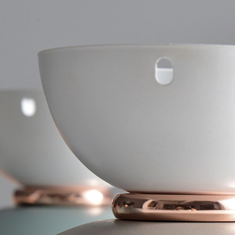 Scandinavian Glass Bowl-Shaped Ceiling Light