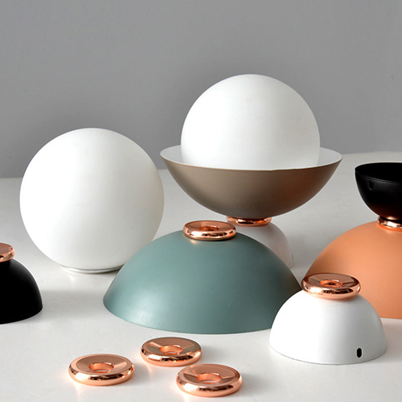 Scandinavian Glass Bowl-Shaped Ceiling Light