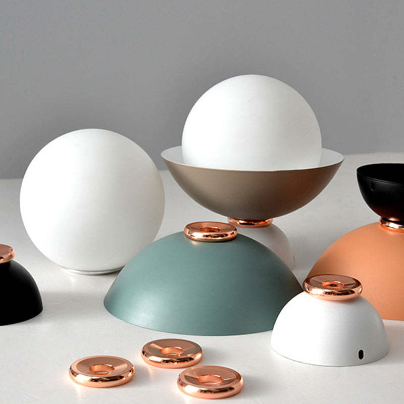 Scandinavian Glass Bowl-Shaped Ceiling Light