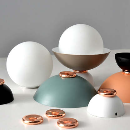 Scandinavian Glass Bowl-Shaped Ceiling Light