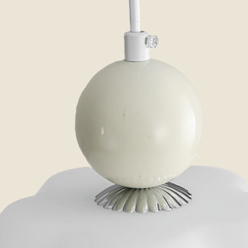 PE Rubberwood Iron Pumpkin Island Chandelier