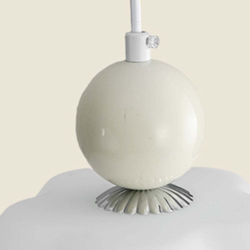 PE Rubberwood Iron Pumpkin Island Chandelier