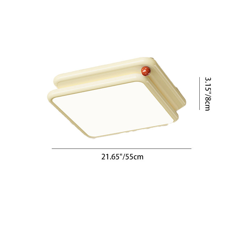 Minimalist Iron Stacked Square LED Flush Mount Light