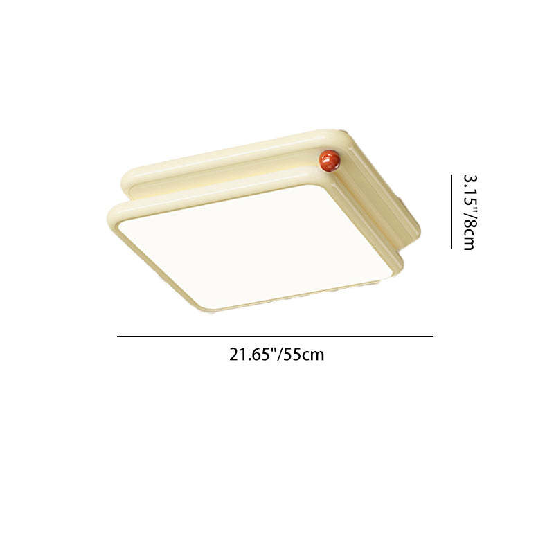 Minimalist Iron Stacked Square LED Flush Mount Light