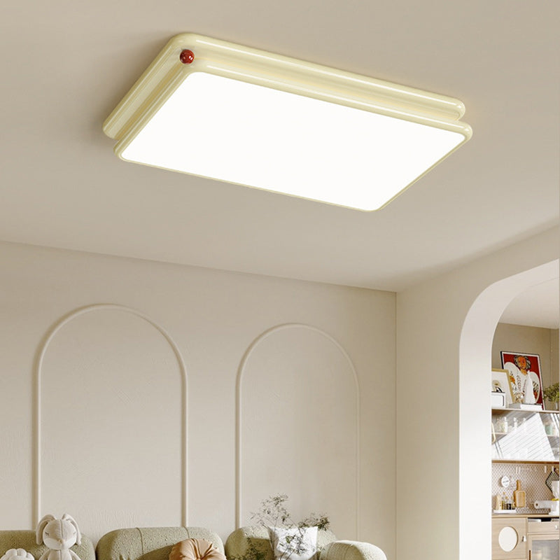 Minimalist Iron Stacked Square LED Flush Mount Light