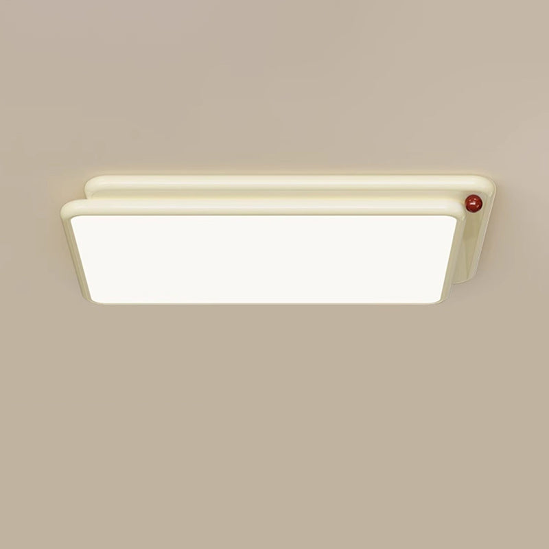 Minimalist Iron Stacked Square LED Flush Mount Light