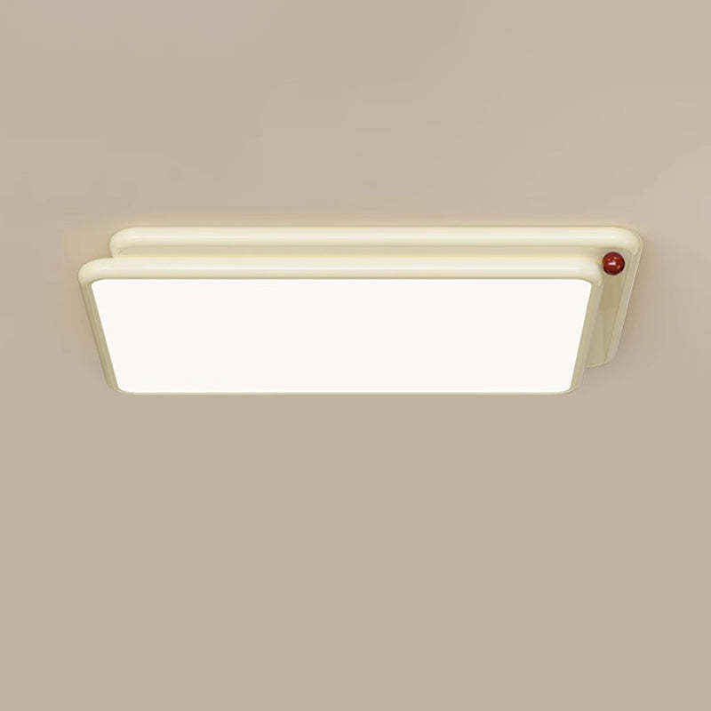 Minimalist Iron Stacked Square LED Flush Mount Light