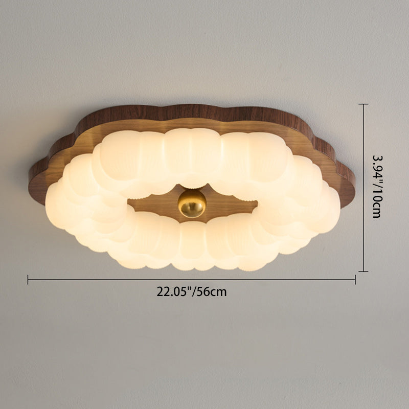 Chinese Iron Floral LED Flush Mount Light