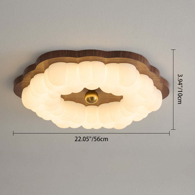 Chinese Iron Floral LED Flush Mount Light