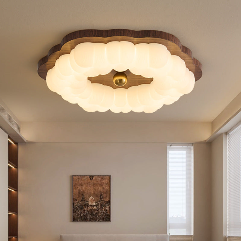 Chinese Iron Floral LED Flush Mount Light