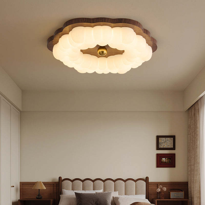 Chinese Iron Floral LED Flush Mount Light