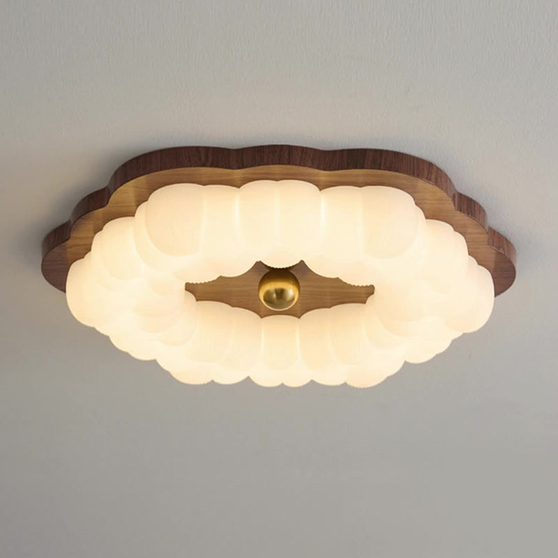 Chinese Iron Floral LED Flush Mount Light