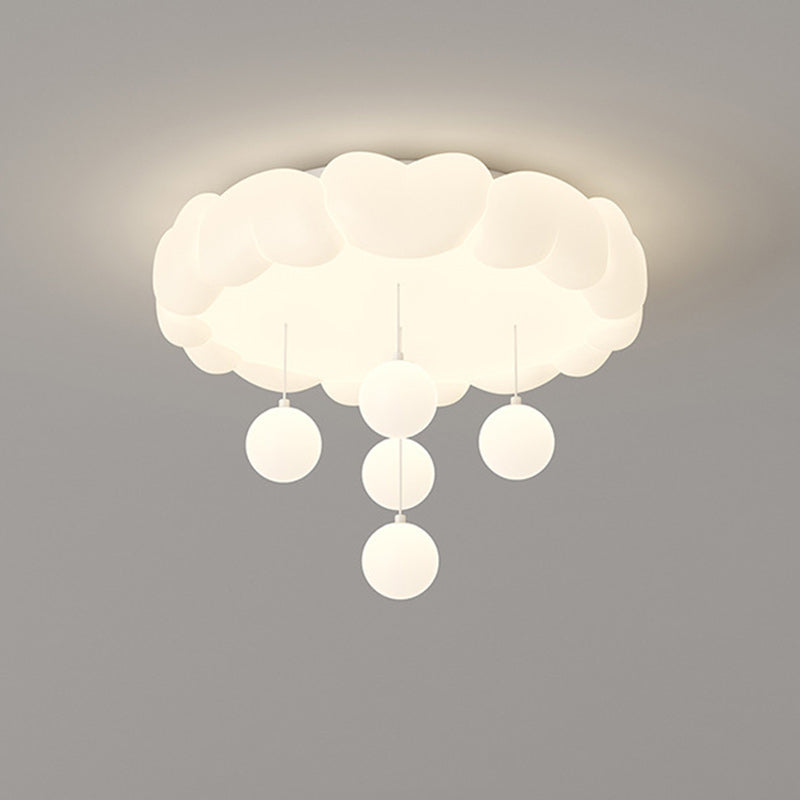 Art Deco Kids Iron Heart LED Flush Ceiling Light