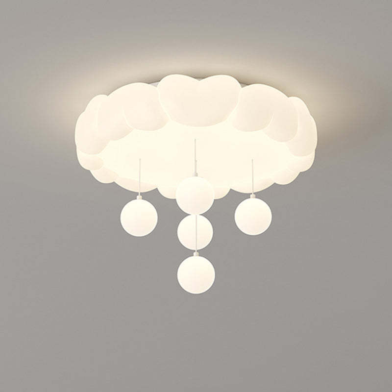 Art Deco Kids Iron Heart LED Flush Ceiling Light