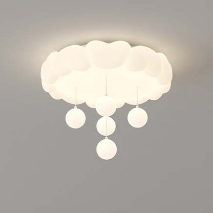 Art Deco Kids Iron Heart LED Flush Ceiling Light