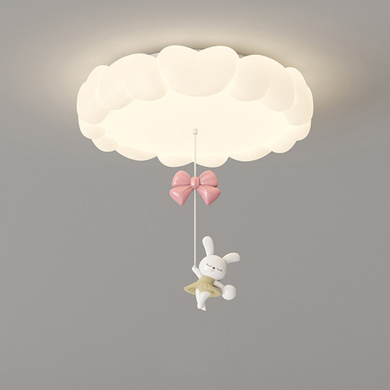 Art Deco Kids Iron Heart LED Flush Ceiling Light