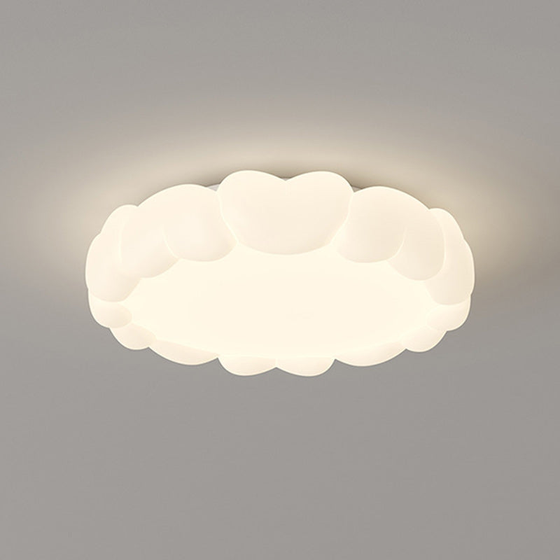Art Deco Kids Iron Heart LED Flush Ceiling Light