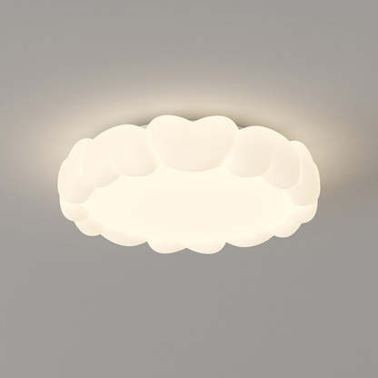 Art Deco Kids Iron Heart LED Flush Ceiling Light