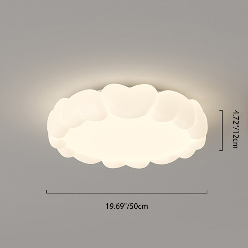 Art Deco Kids Iron Heart LED Flush Ceiling Light