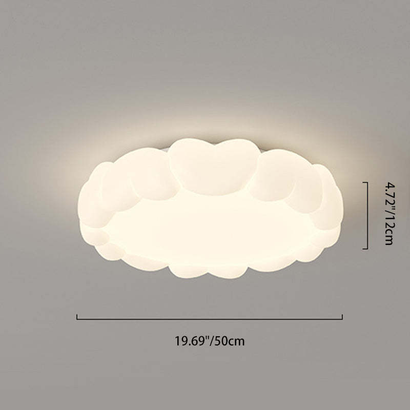 Art Deco Kids Iron Heart LED Flush Ceiling Light