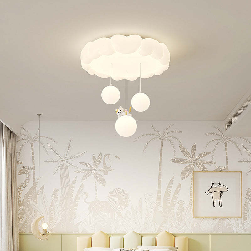 Art Deco Kids Iron Heart LED Flush Ceiling Light