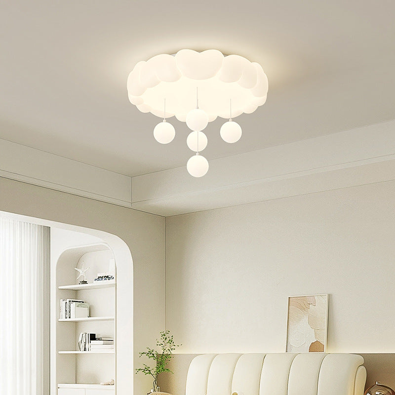 Art Deco Kids Iron Heart LED Flush Ceiling Light