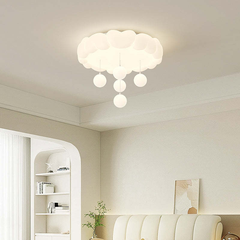 Art Deco Kids Iron Heart LED Flush Ceiling Light
