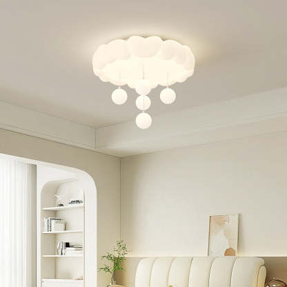 Art Deco Kids Iron Heart LED Flush Ceiling Light