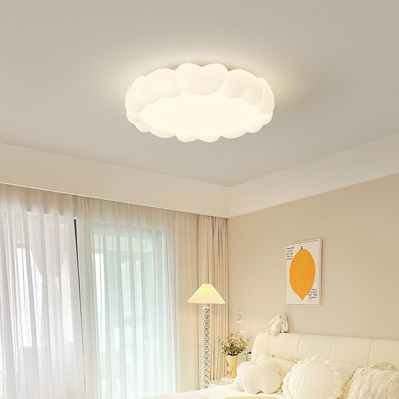 Art Deco Kids Iron Heart LED Flush Ceiling Light