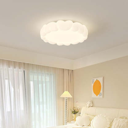 Art Deco Kids Iron Heart LED Flush Ceiling Light